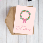 Weihnachtskarten – 5er Set Rosa