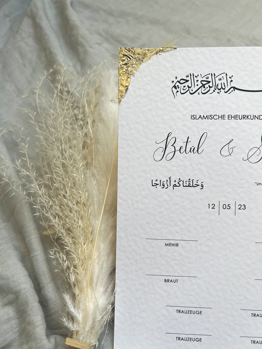 Islamische Eheurkunde – Design “Rauha” in weiß
