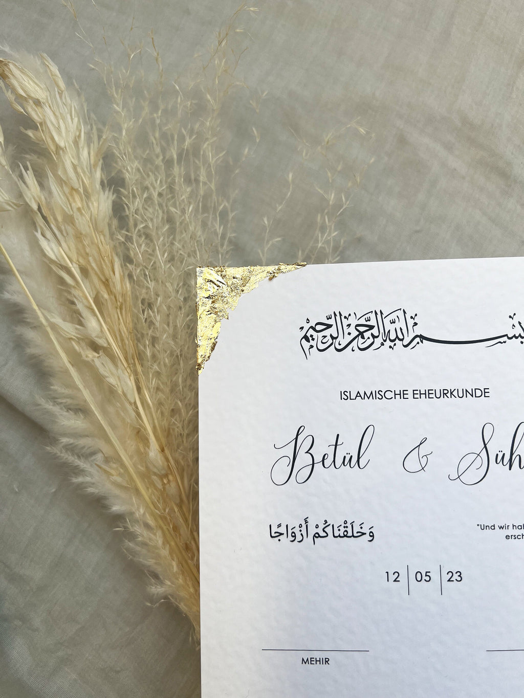 Islamische Eheurkunde – Design “Rauha” in weiß