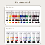 Acrylfarben Set – Grundfarben & Pastellfarben