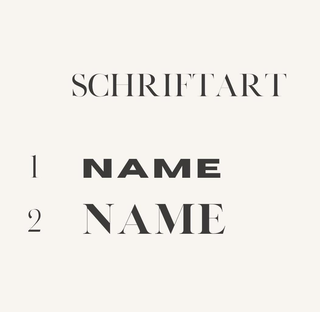 Acryl-Glasmarker mit Namen – personalisiert