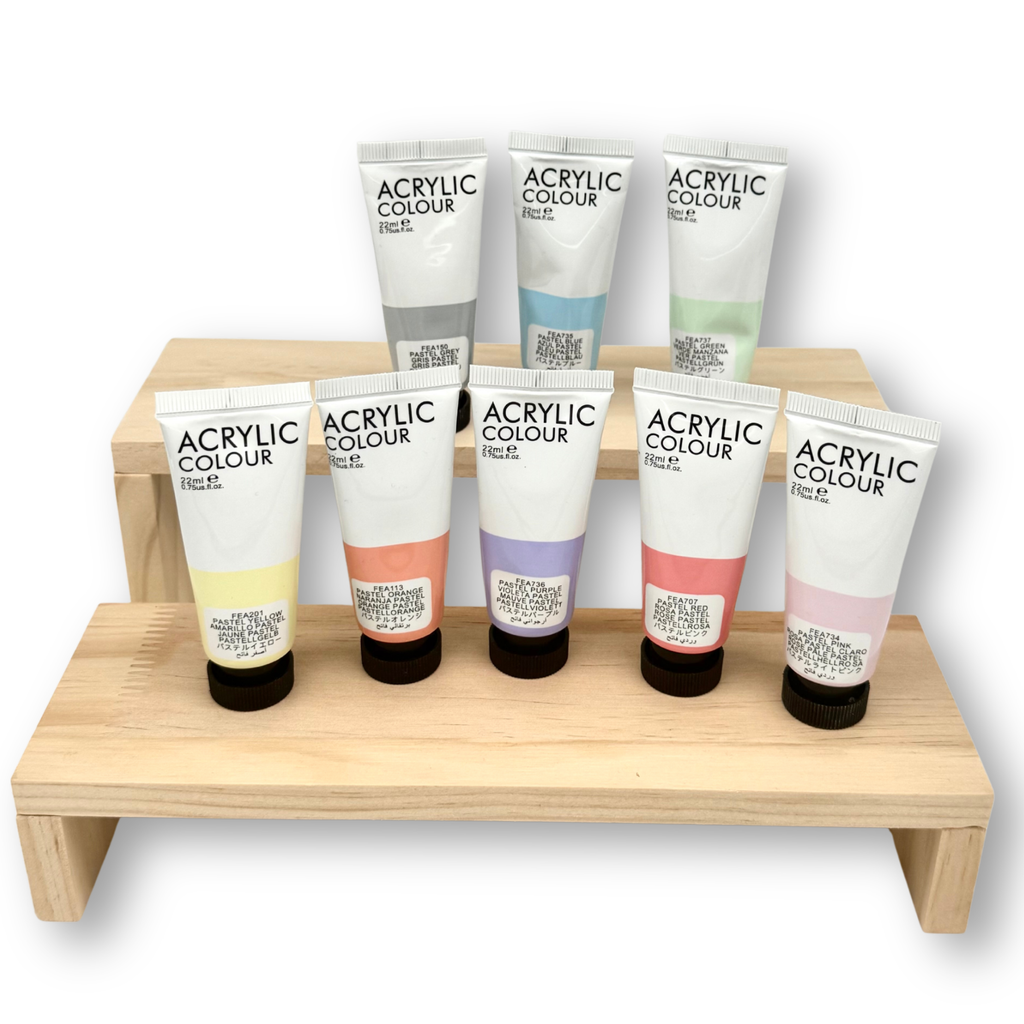 Acrylfarben Set – Grundfarben & Pastellfarben