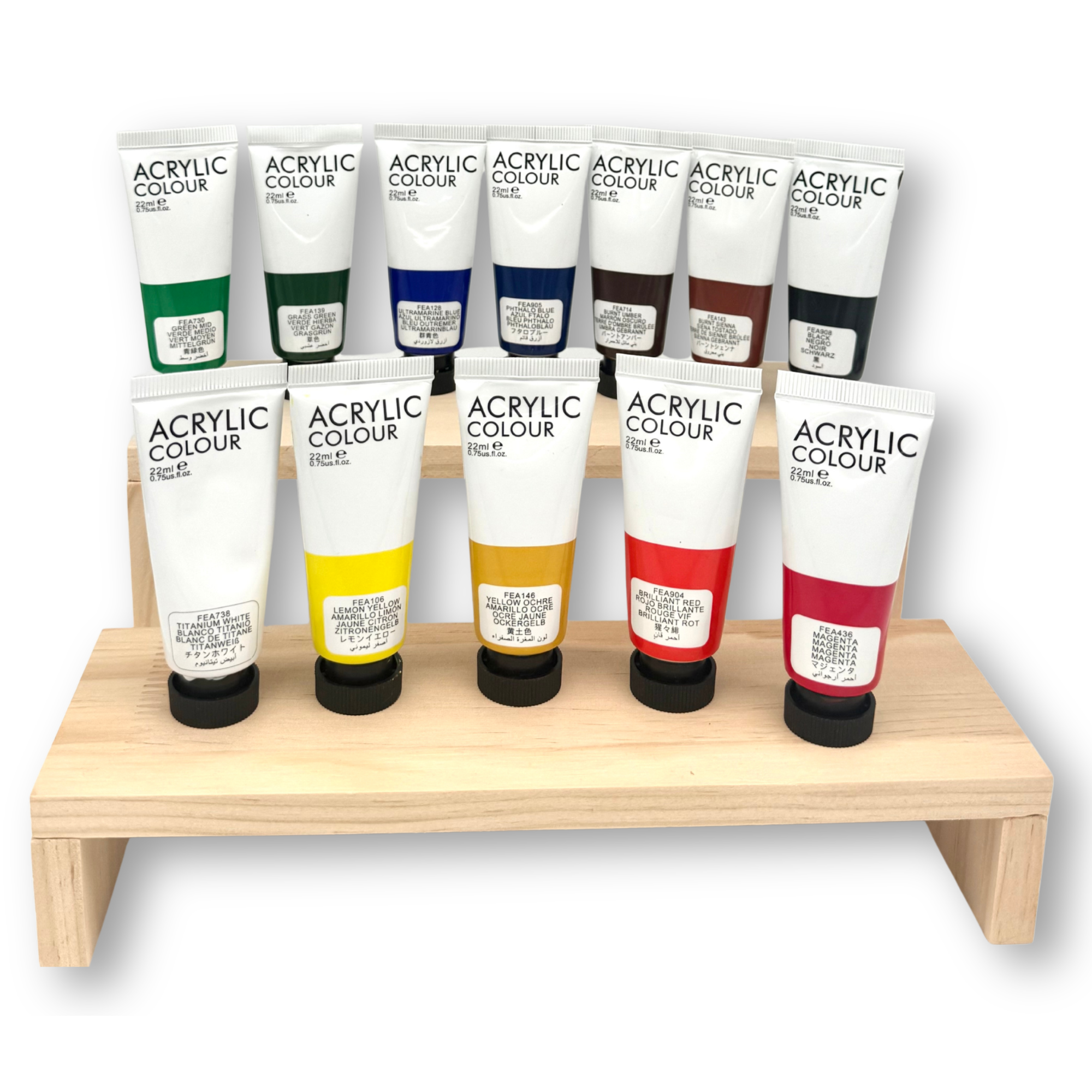 Acrylfarben Set – Grundfarben & Pastellfarben