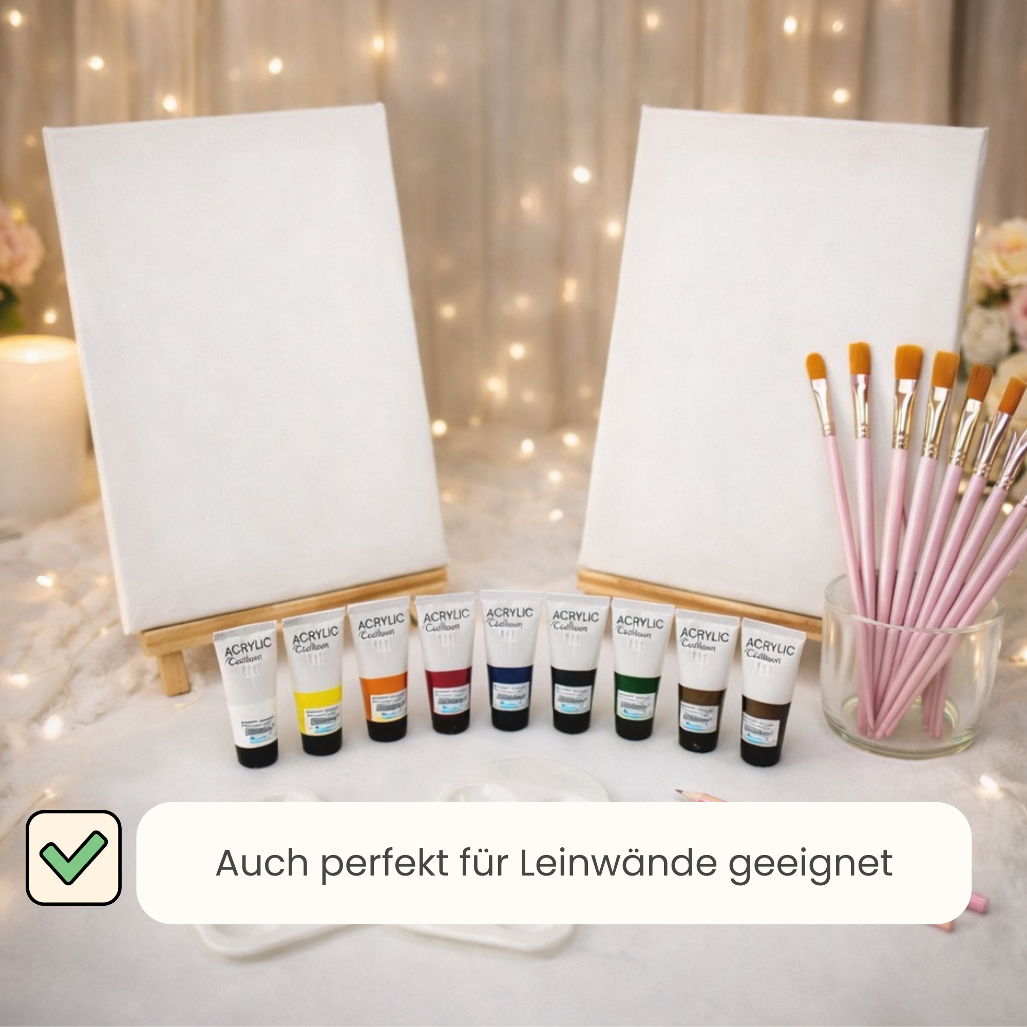 Acrylfarben Set – Grundfarben & Pastellfarben
