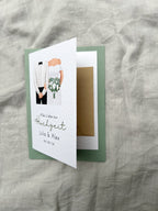 Personalisierte Hochzeitskarte mit Brautpaar –