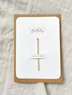 Geburtstagskarte Handgemacht "Make a wish"