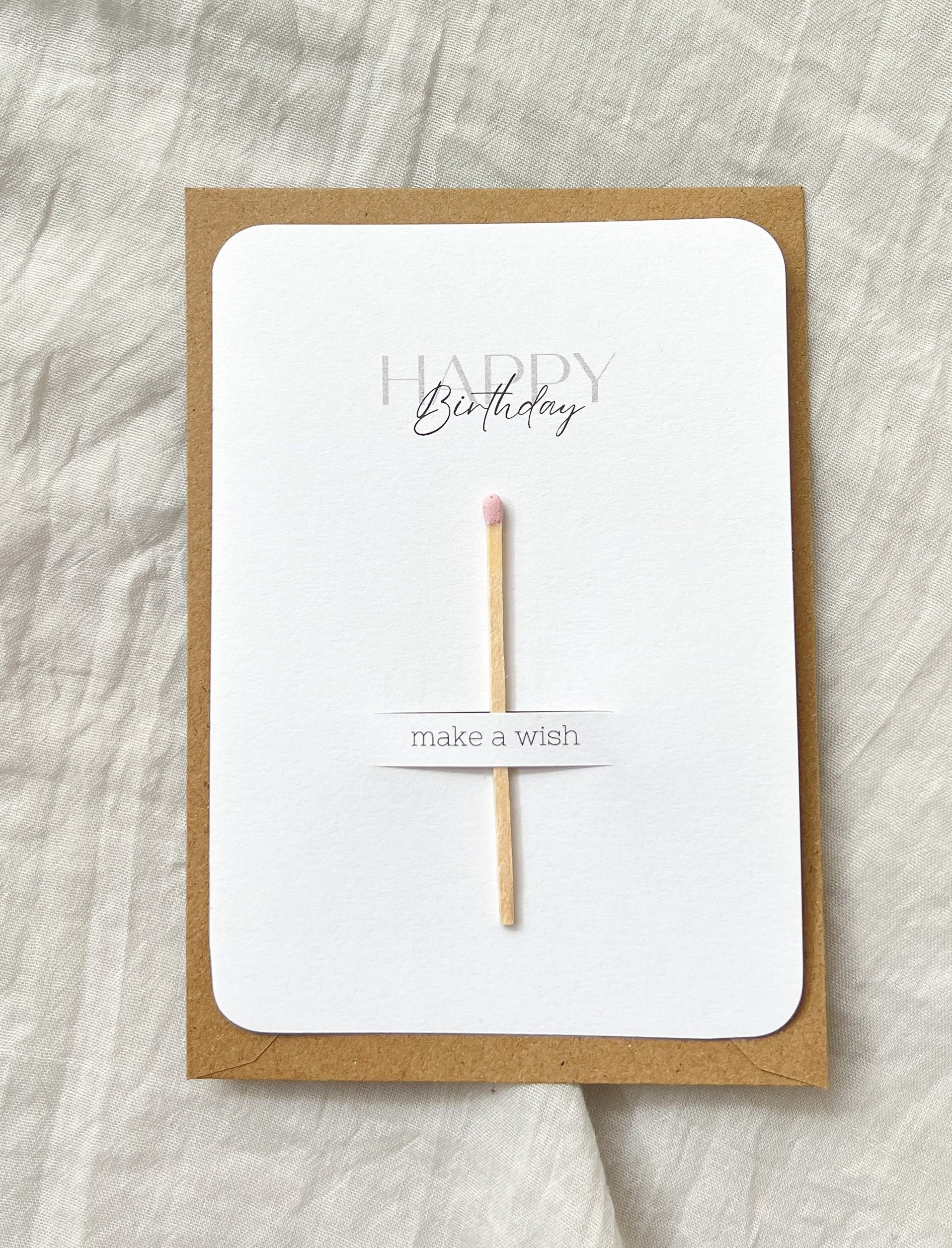 Geburtstagskarte Handgemacht "Make a wish"