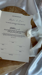 Islamisches Ehezertifikat im Heftformat – Design „Safir“ in Beige