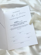 Islamisches Ehezertifikat im Heftformat – Design „Safir“ in Weiß