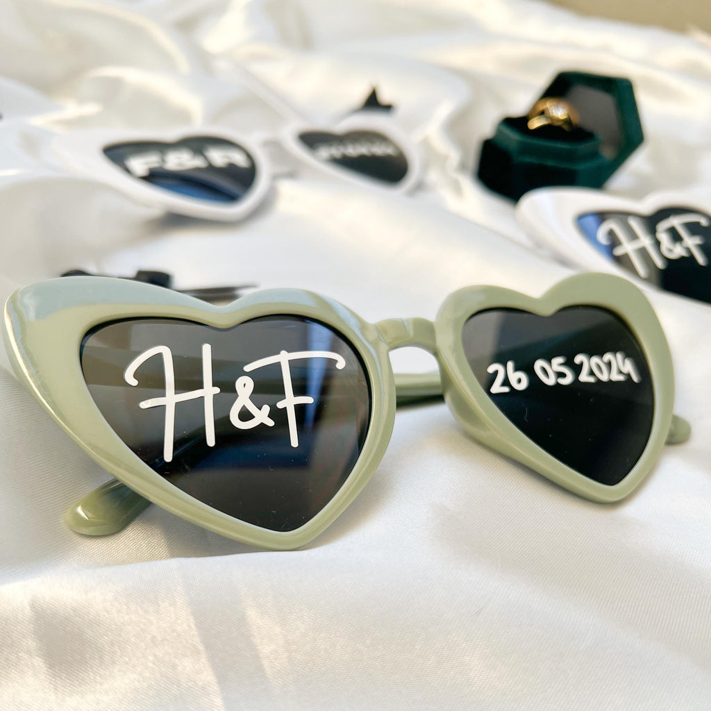 Personalisierte Herz-Sonnenbrillen