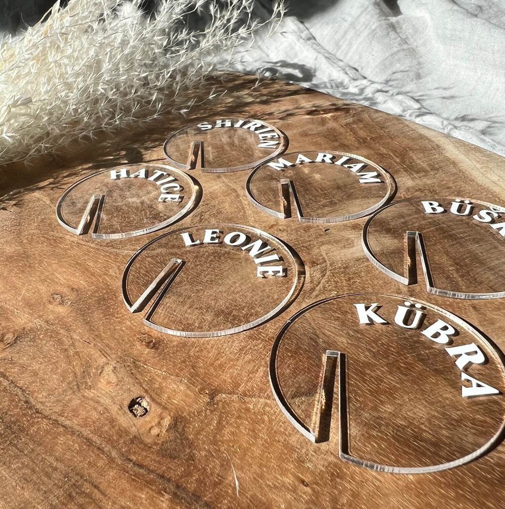 Acryl-Glasmarker mit Namen – personalisiert