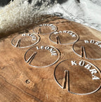 Acryl-Glasmarker mit Namen – personalisiert