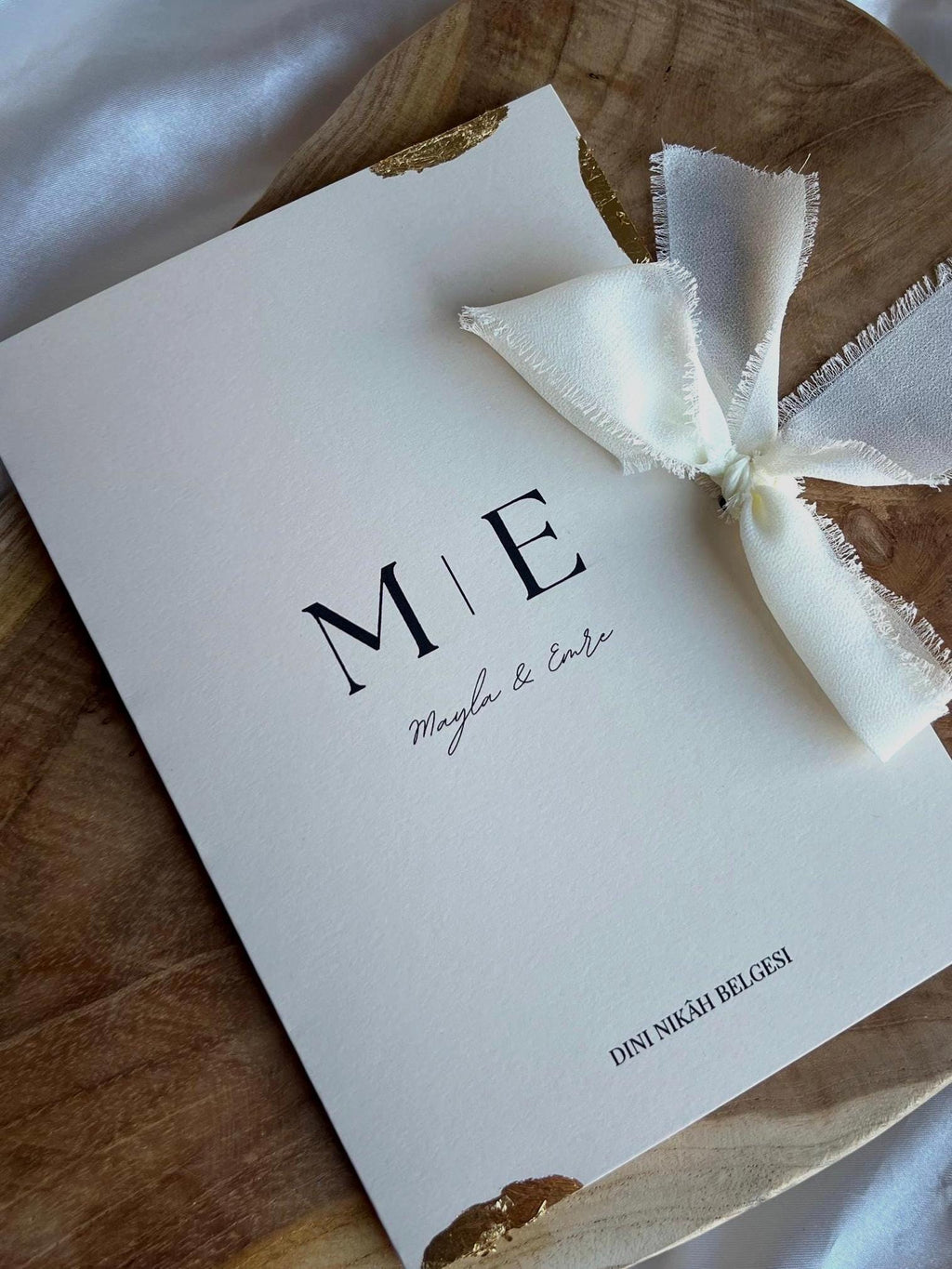 Islamisches Ehezertifikat im Heftformat – Design „Safir“ in Beige