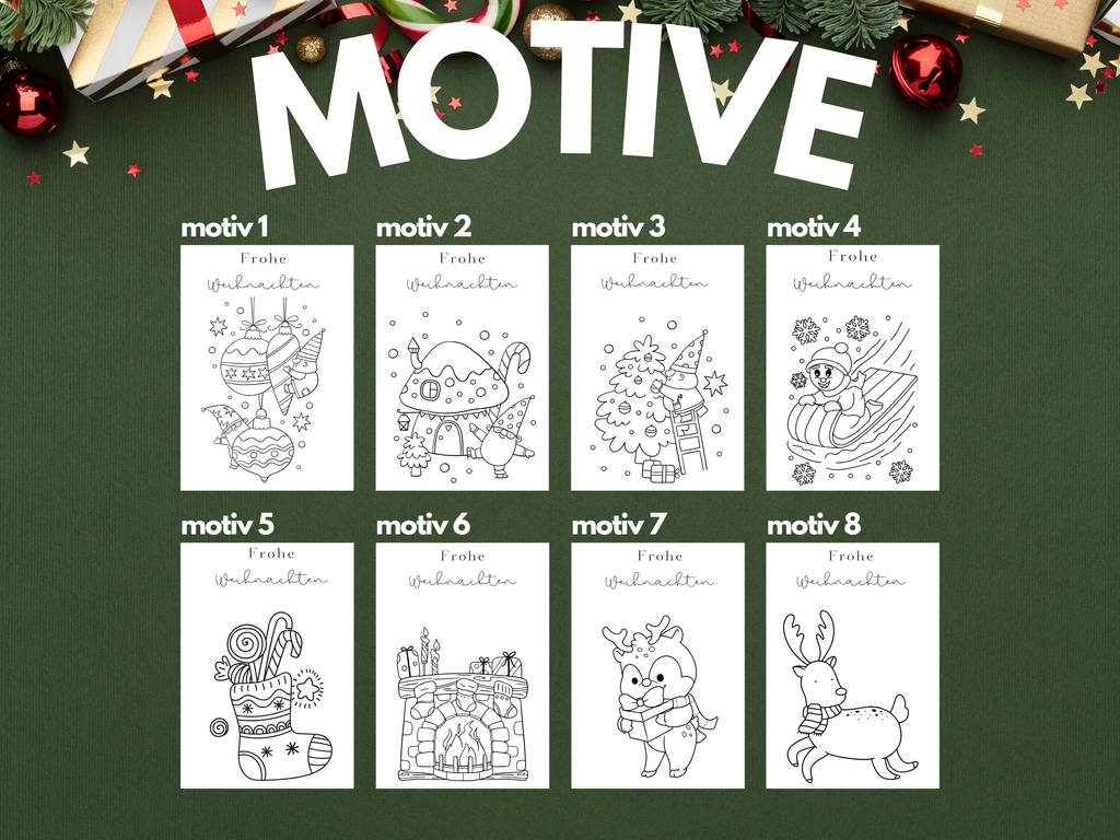 Kinder-Weihnachtskarten Dankbarkeits- & Wunschkarten