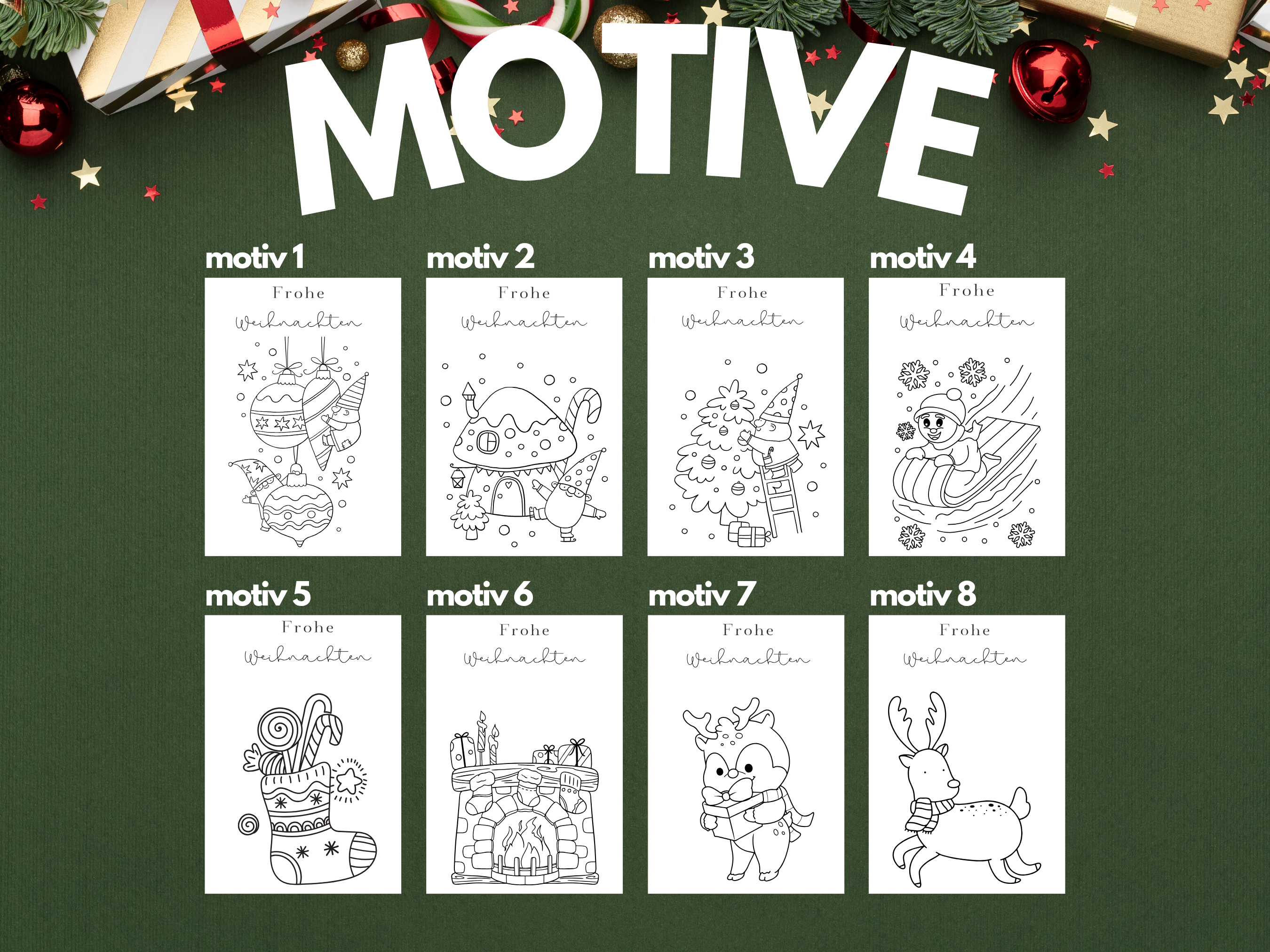 Kinder-Weihnachtskarten Dankbarkeits- & Wunschkarten