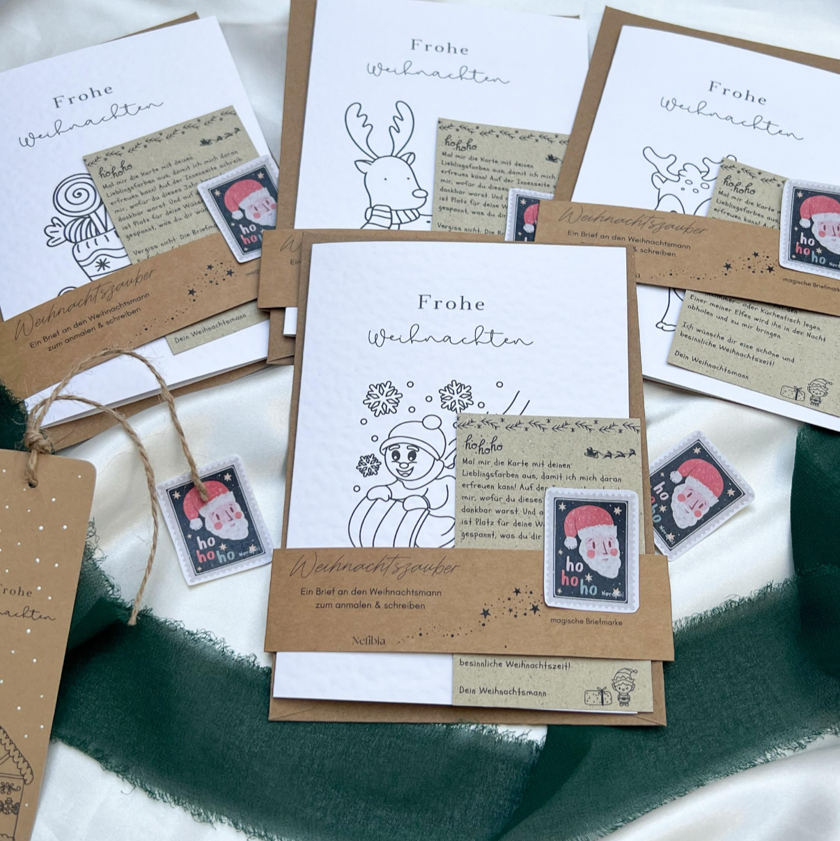 Kinder-Weihnachtskarten Dankbarkeits- & Wunschkarten