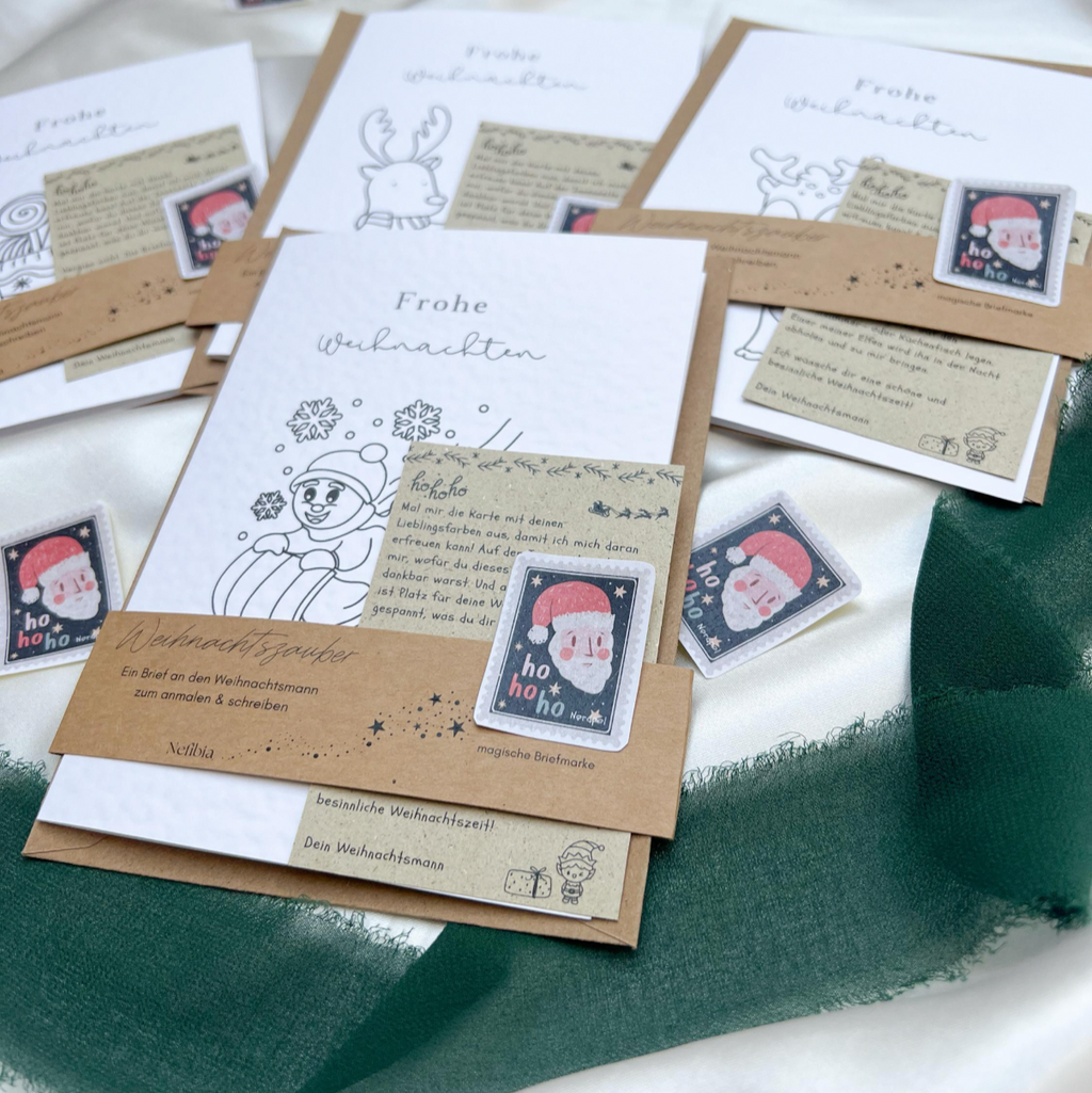 Kinder-Weihnachtskarten Dankbarkeits- & Wunschkarten