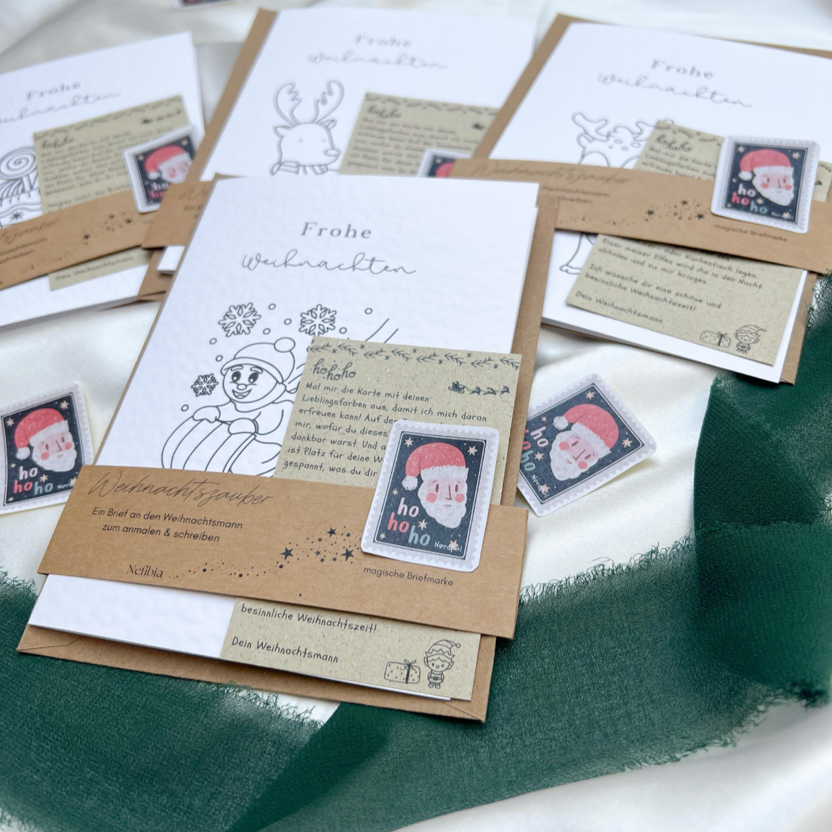 Kinder-Weihnachtskarten Dankbarkeits- & Wunschkarten