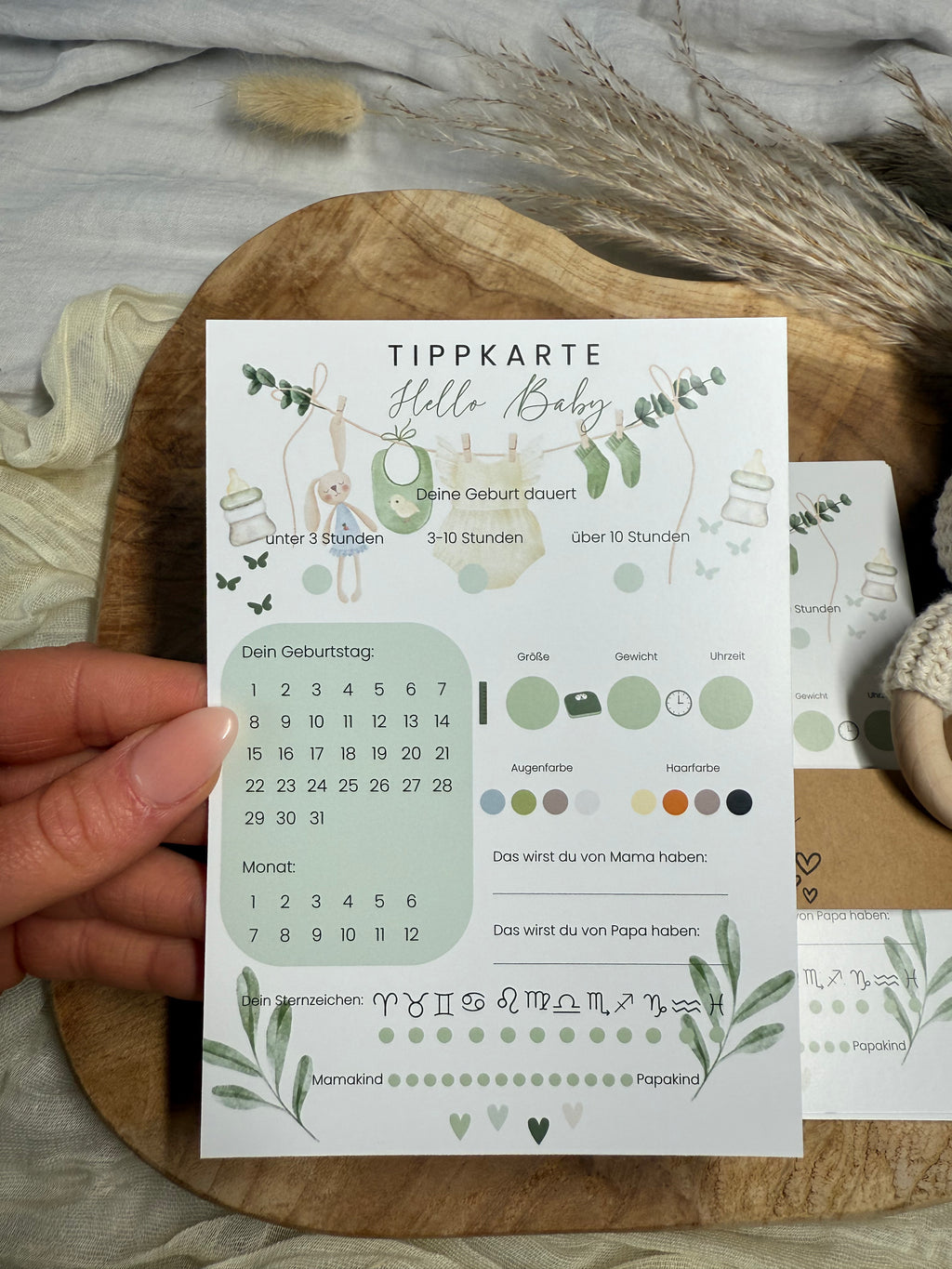 Green Edition - Baby Tippkarten