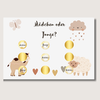 Boho Gender Reveal Rubbelkarte