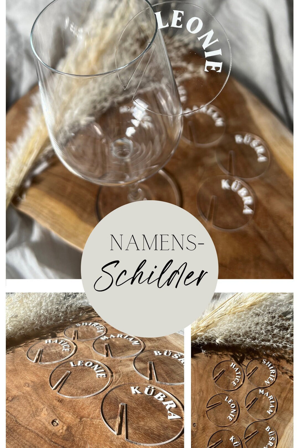 Acryl-Glasmarker mit Namen – personalisiert