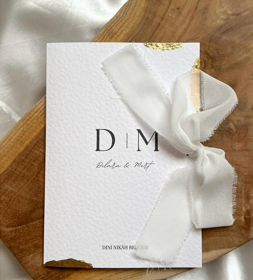 Islamisches Ehezertifikat im Heftformat – Design „Safir“ in Weiß