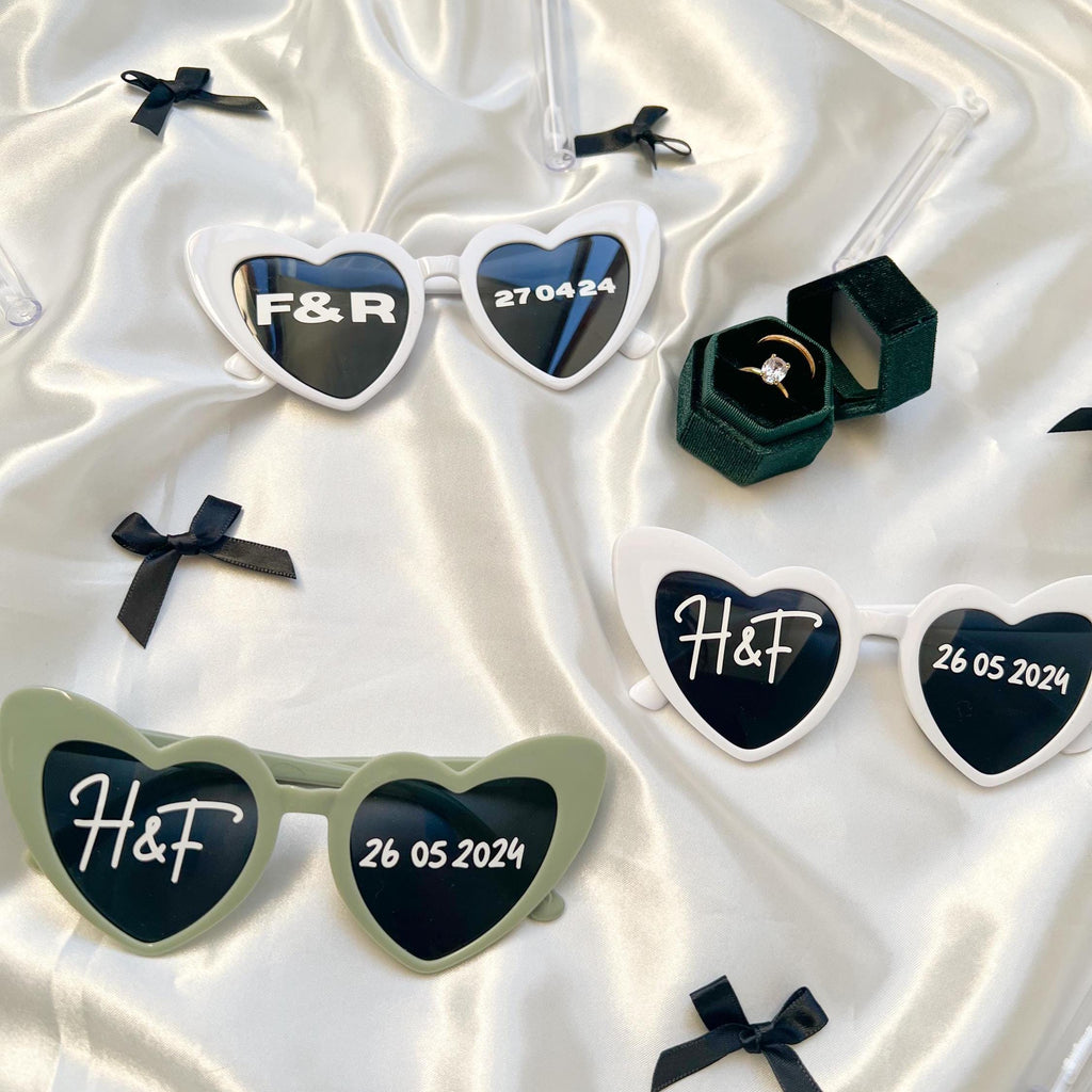 Personalisierte Herz-Sonnenbrillen