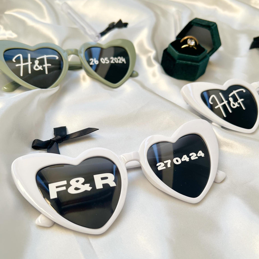 Personalisierte Herz-Sonnenbrillen